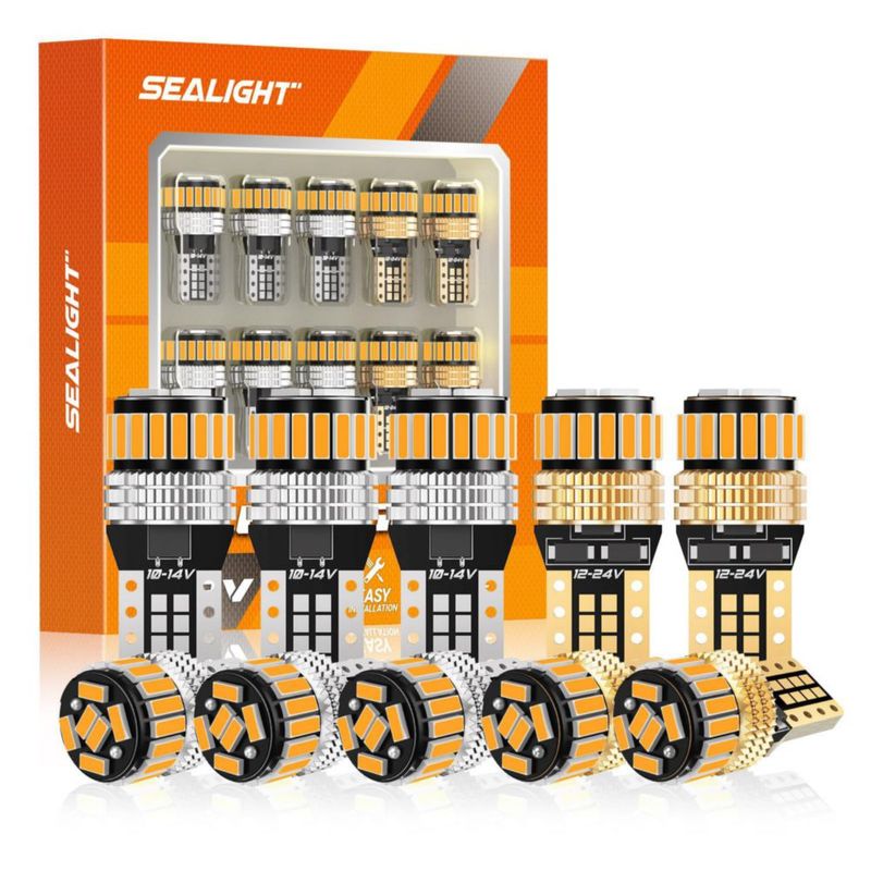 Bombilla LED SEALIGHT 194 Ámbar 2000K (paquete de 10)