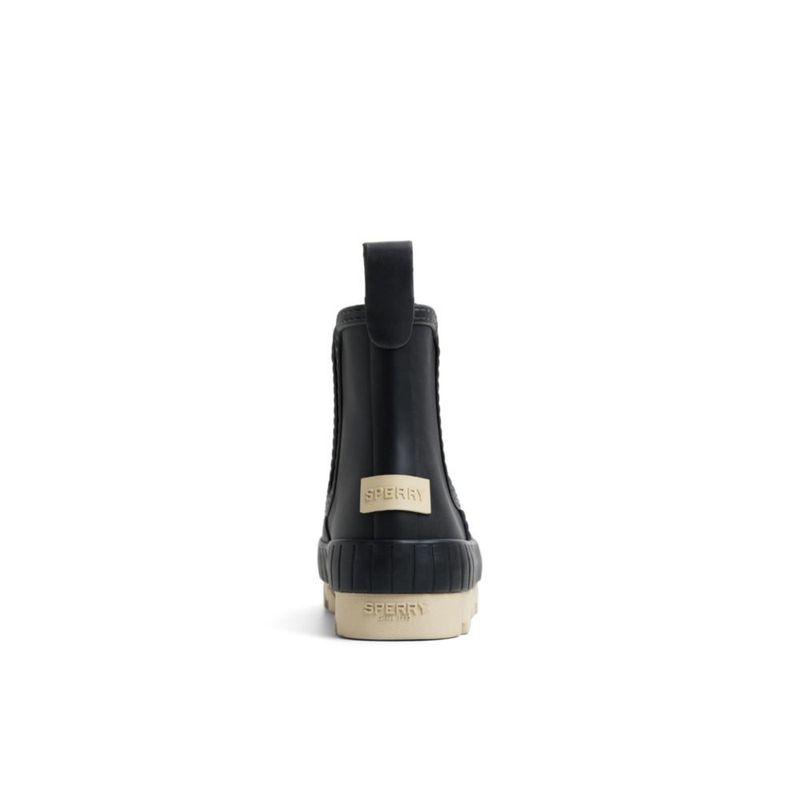 Bota de lluvia impermeable Sperry 6.5 negra estilo Chelsea