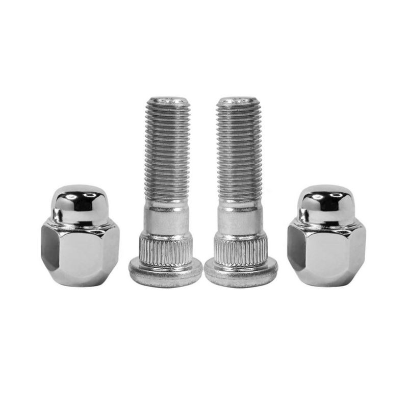 Juego de 4 piezas de tuercas y pernos de rueda Mysttoo M12x1.25 cromo 48 mm