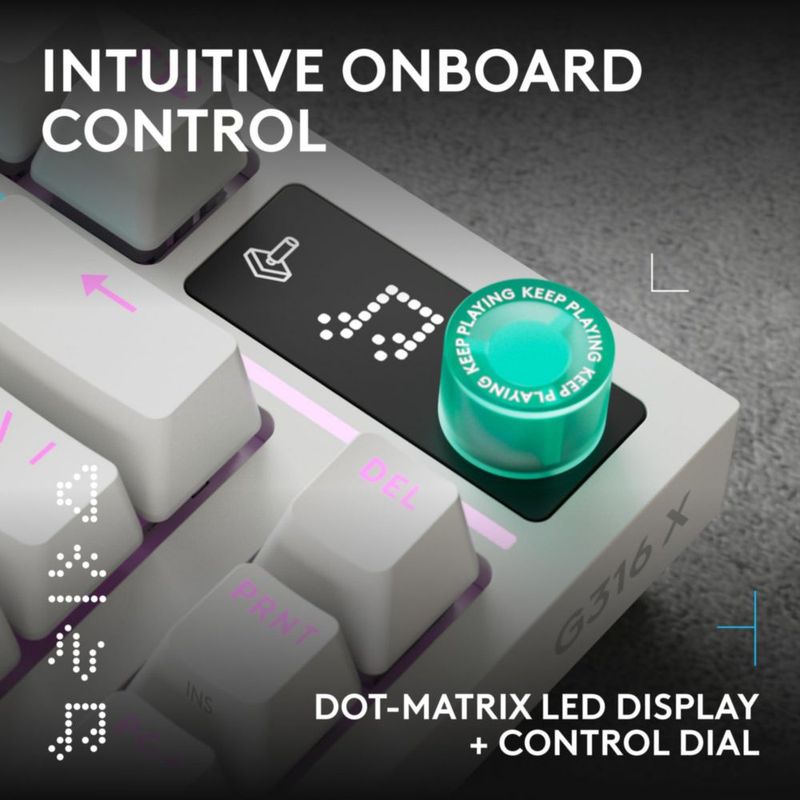 Teclado Logitech G 75% con Interruptores Táctiles - Blanco