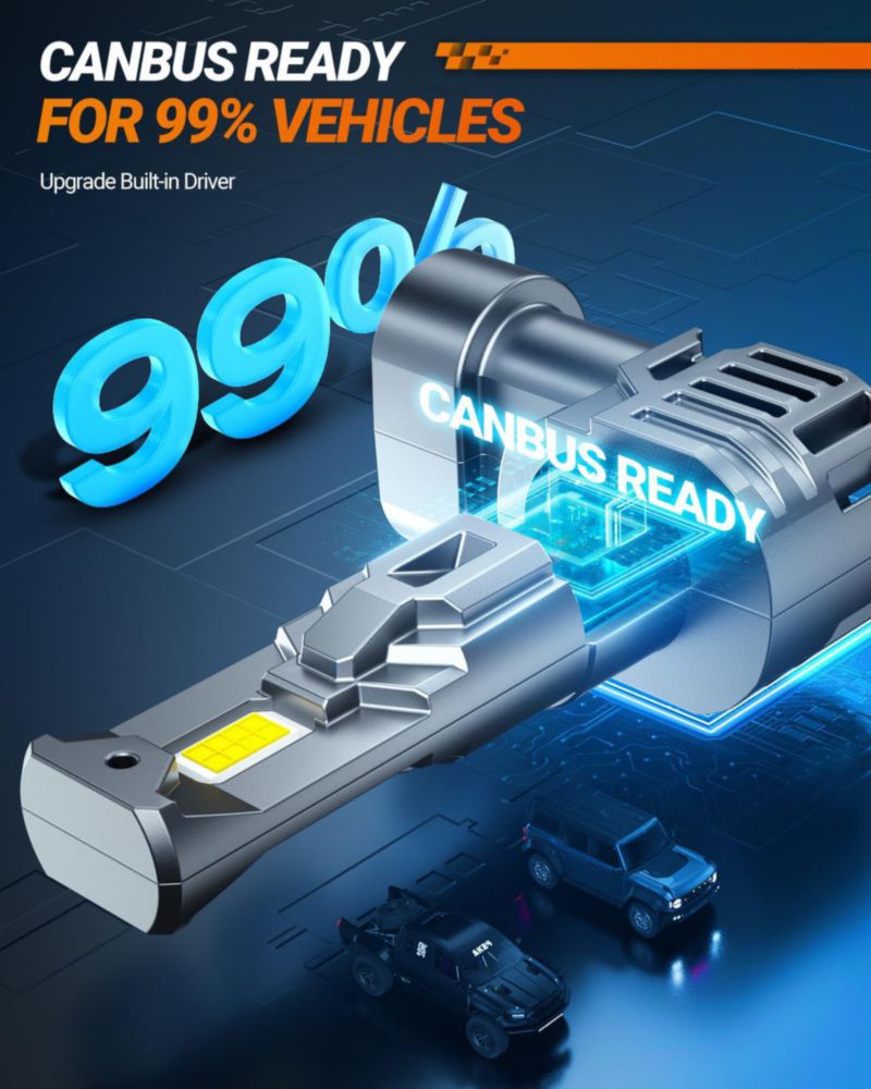 Bombillas LED SEALIGHT 9005/9006 100000 lm 6500 K (paquete de 4)