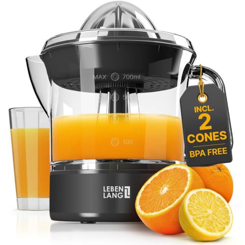 Exprimidor eléctrico LEBENLANG 700 ml 2 conos sin BPA