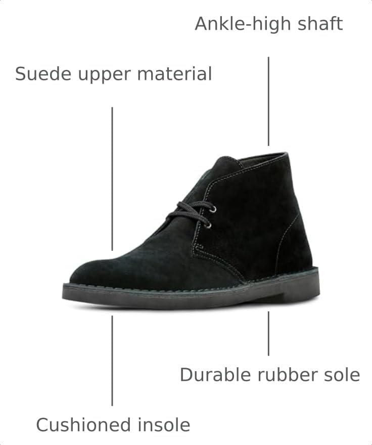 BOTAS Clarks Bushacre 2 negro gamuza 29 cm ancho