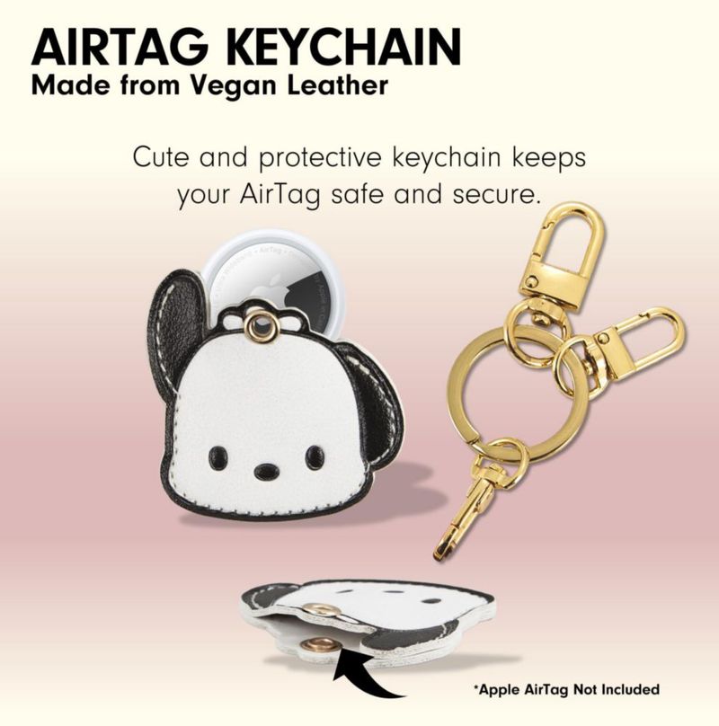 Llavero Sonix con funda para AirTag – personaje Pochacco