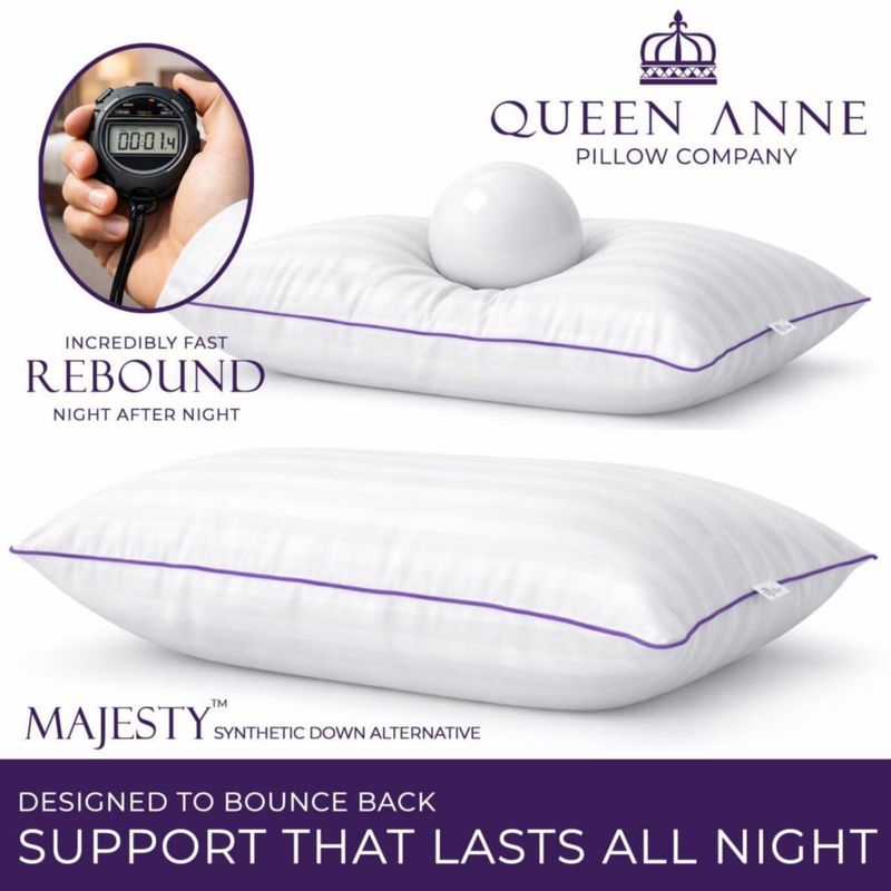 Almohada Queen Anne tamaño Queen soporte medio y refrescante