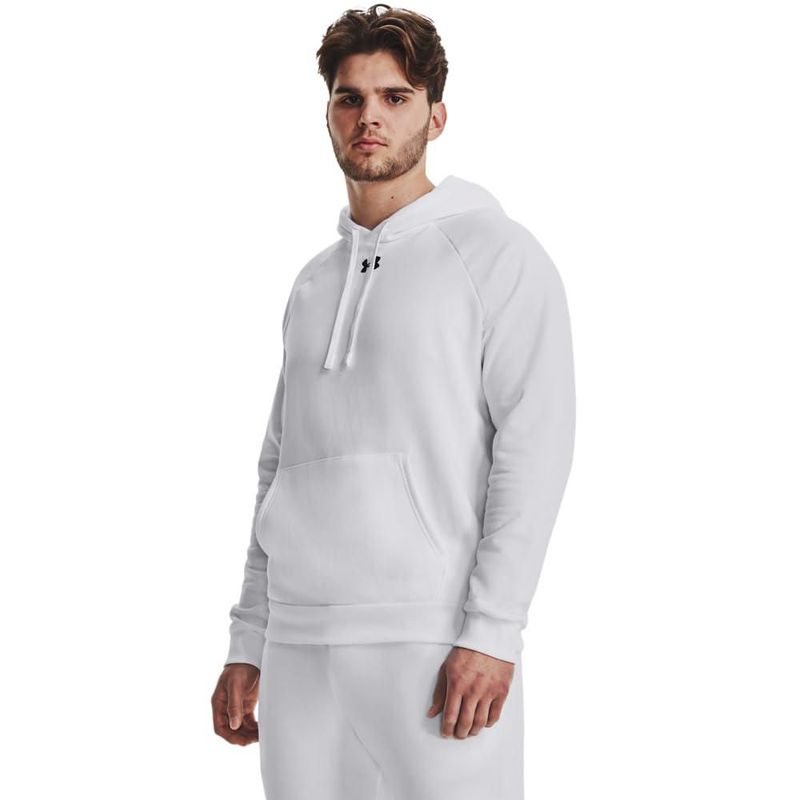Sudadera con capucha Under Armour Rival Fleece 100 Blanco Talla M