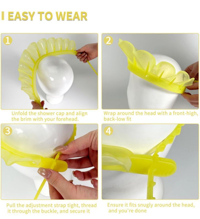 Gorro de ducha Kair para bebé de silicona 125‑19 cm amarillo