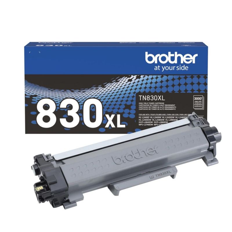 Cartucho de tóner para impresora Brother TN830XL negro de alto rendimiento