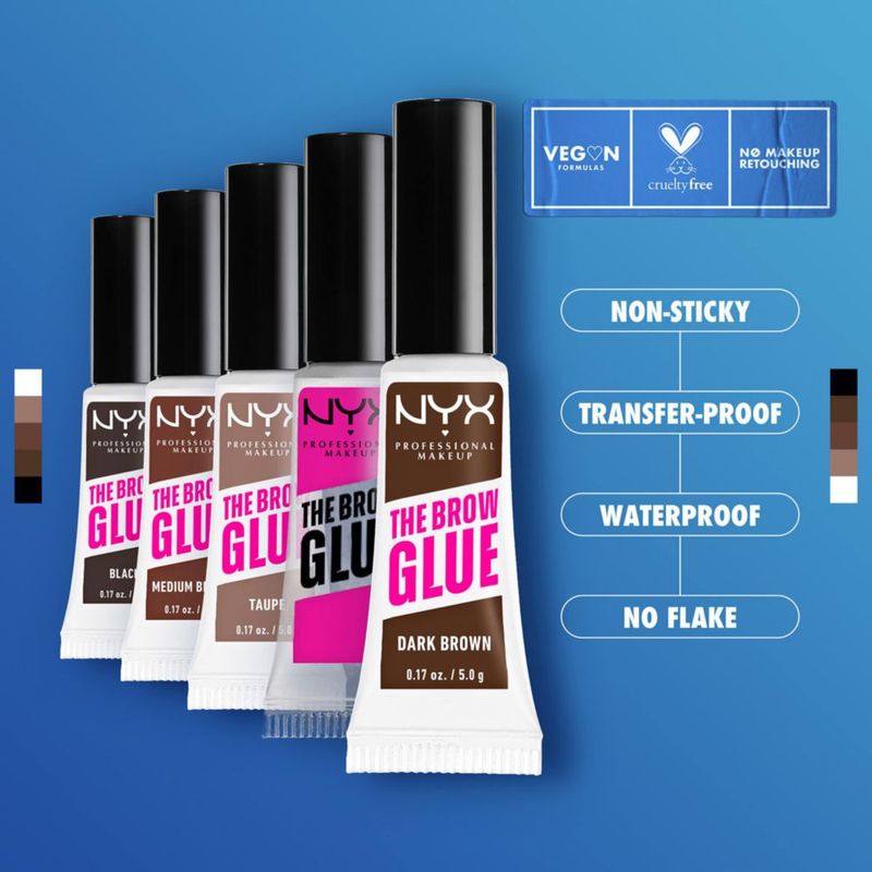 Gel para cejas NYX PROFESSIONAL MAKEUP The Brow Glue Marrón oscuro