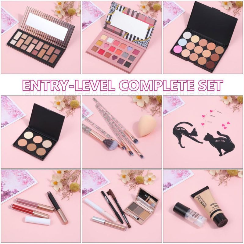 Kit de Maquillaje Moobirlet 27 en 1 – Set de Pinceles y Sombras de Ojos