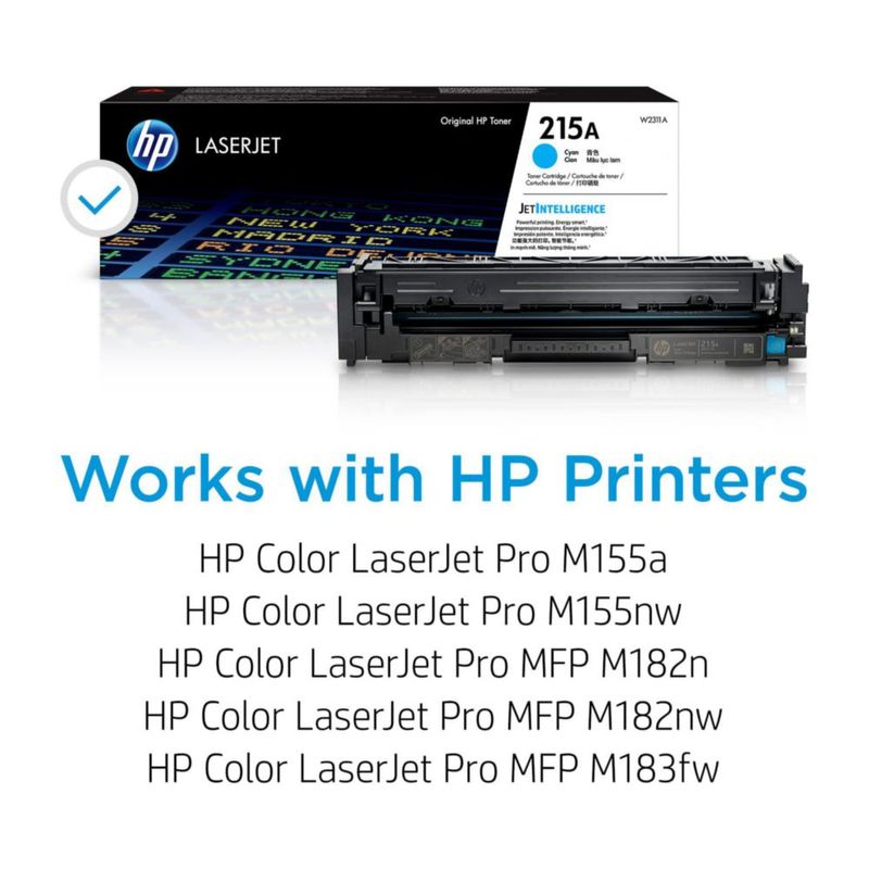 Cartucho de tóner HP 215A Cyan W2311A para Color LaserJet Pro