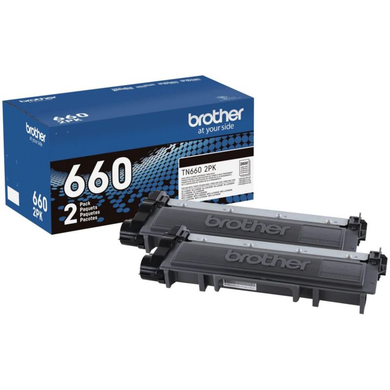 Cartucho de Tóner Brother TN660 Paquete Doble de Alto Rendimiento Negro