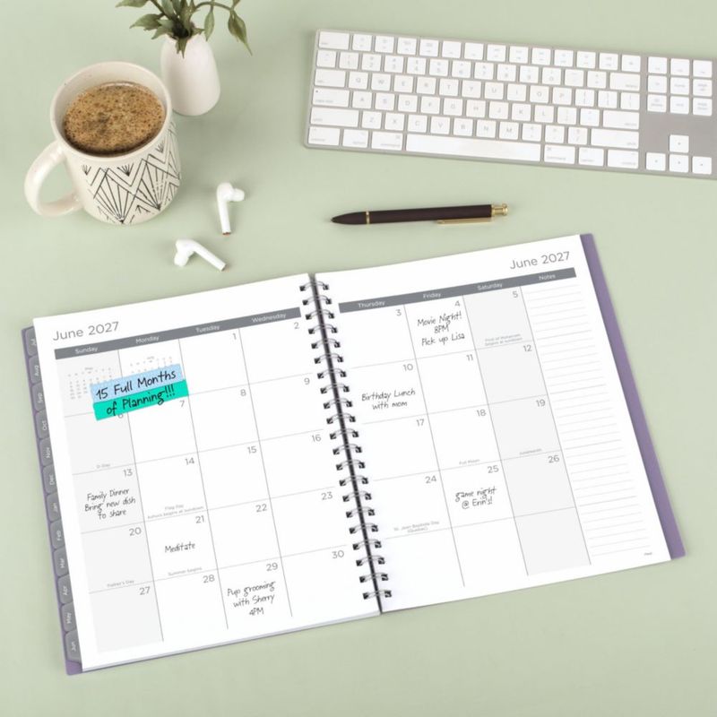 Agenda académica Mead 21x28 cm Lila 2026‑2027