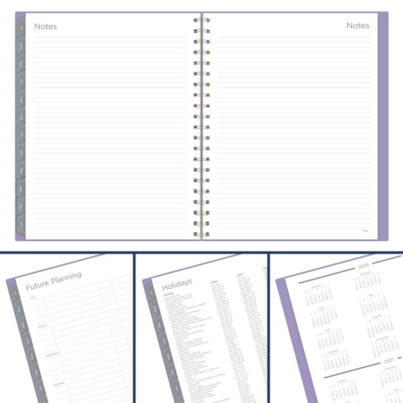 Agenda académica Mead 21x28 cm Lila 2026‑2027