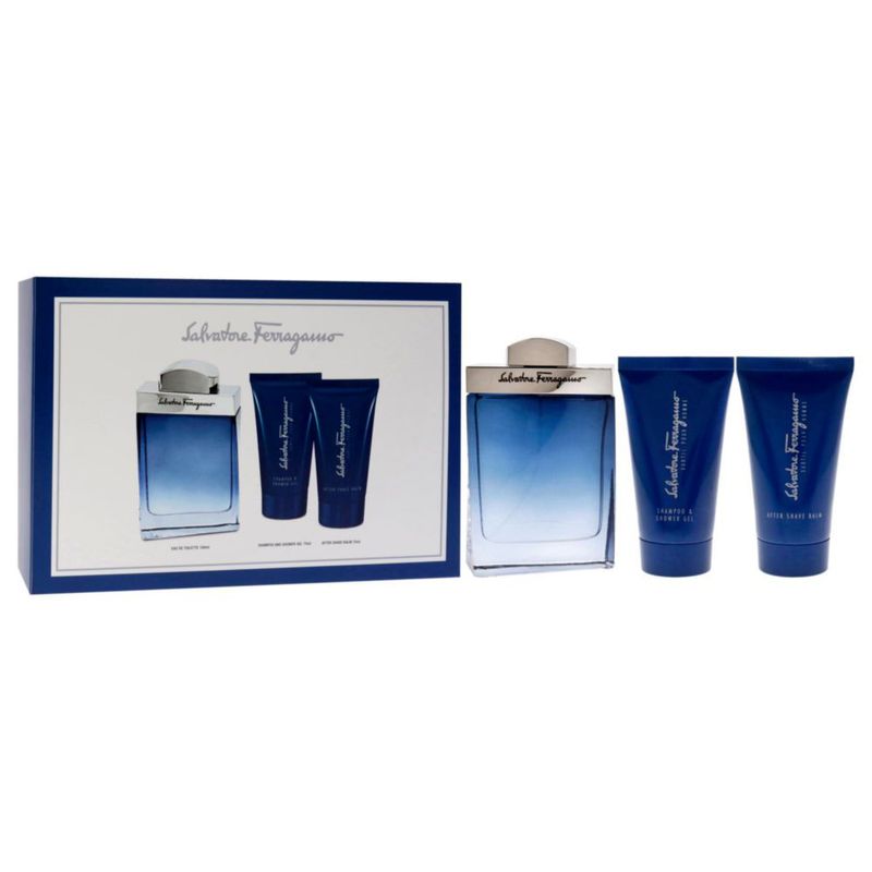 Set de regalo Ferragamo Subtil para hombre EDT 100 ml con champú y gel