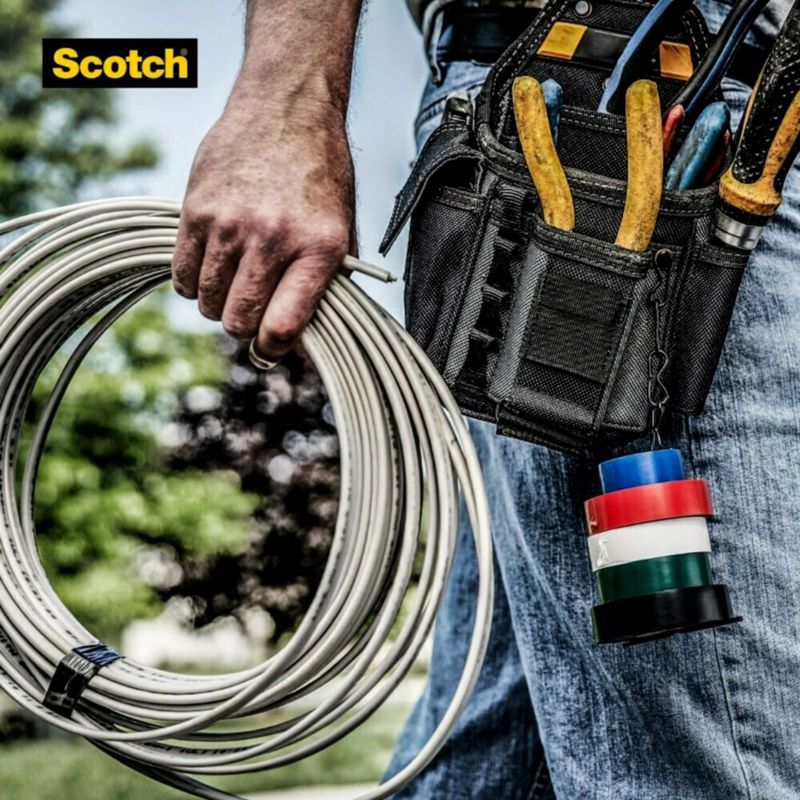 Cinta eléctrica 3M Scotch 35 roja 19 mm × 20 m