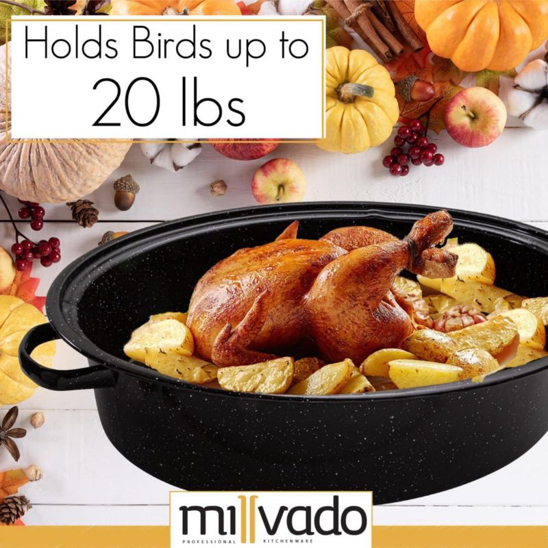 Bandeja para Asar Millvado 48 cm con Tapa de Granito