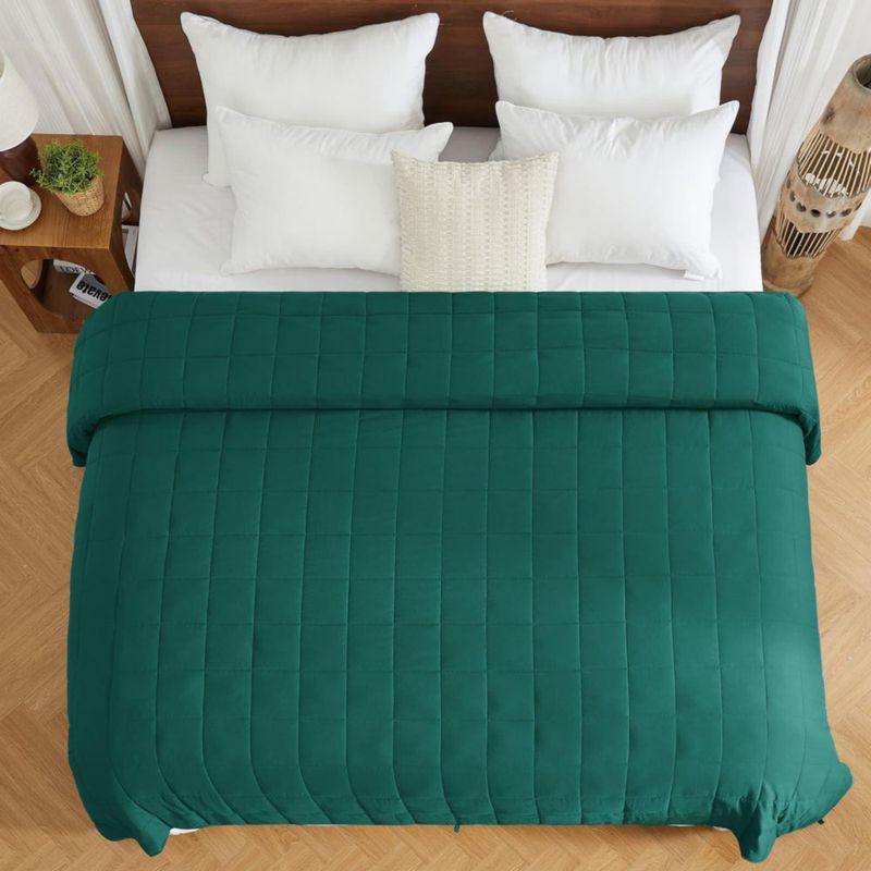 Manta con peso Yescool King 25 lb 221 × 221 cm Verde