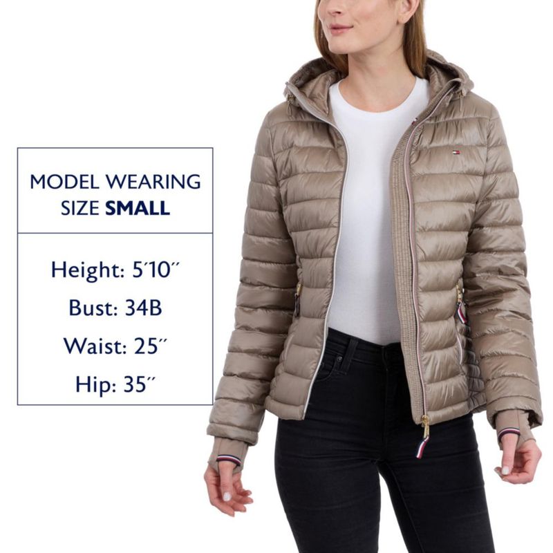 Abrigo Tommy Hilfiger Ligero Plegable Color Topo Talla L
