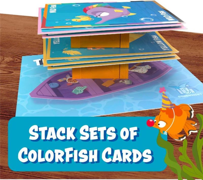 Juego de cartas Gamewright Throw Fish para niños de 5 a 4 años o más