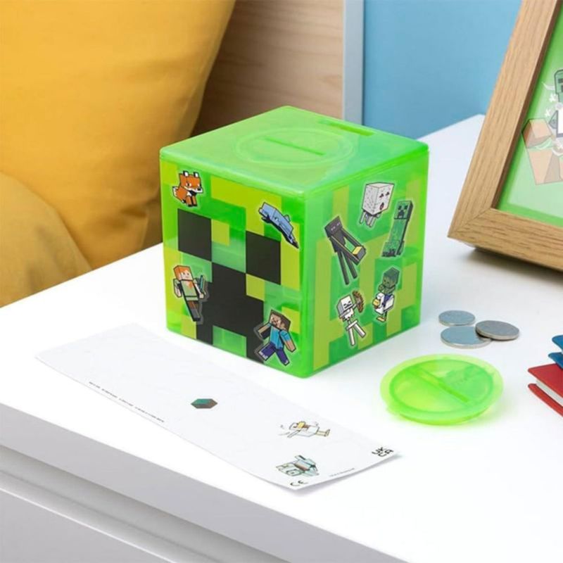 Alcancía Paladone Minecraft 9 cm Caja Fuerte con Laberinto de Creeper