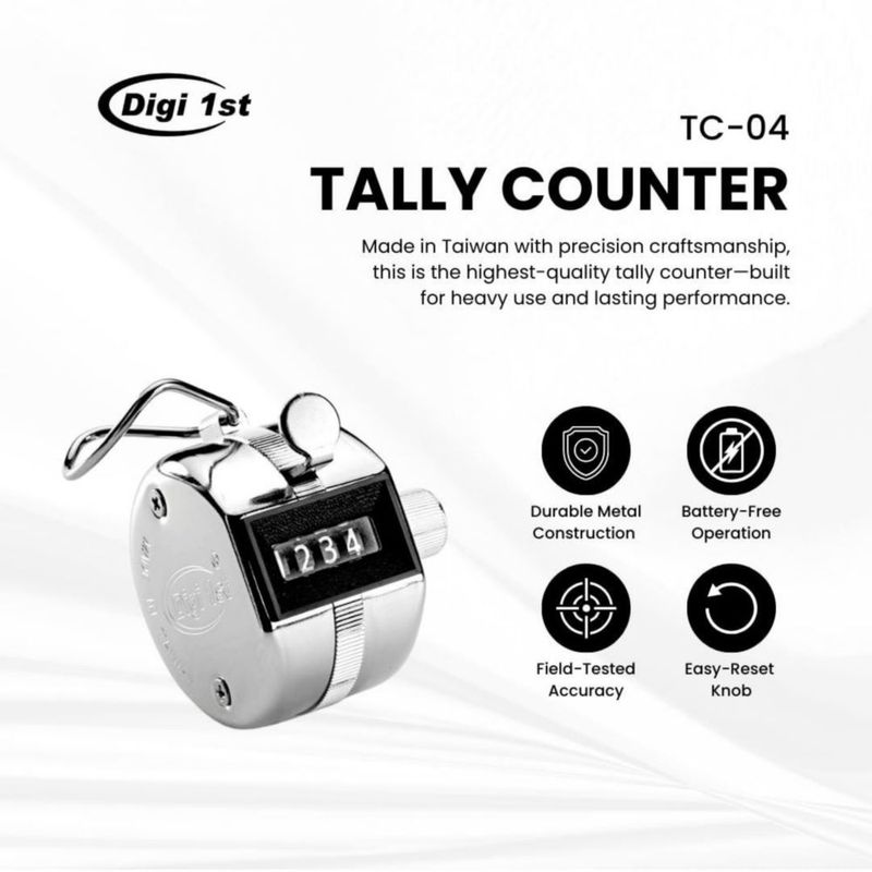 Contador Manual Digi 1st Pack de 4 Fabricado en Taiwán Resistente