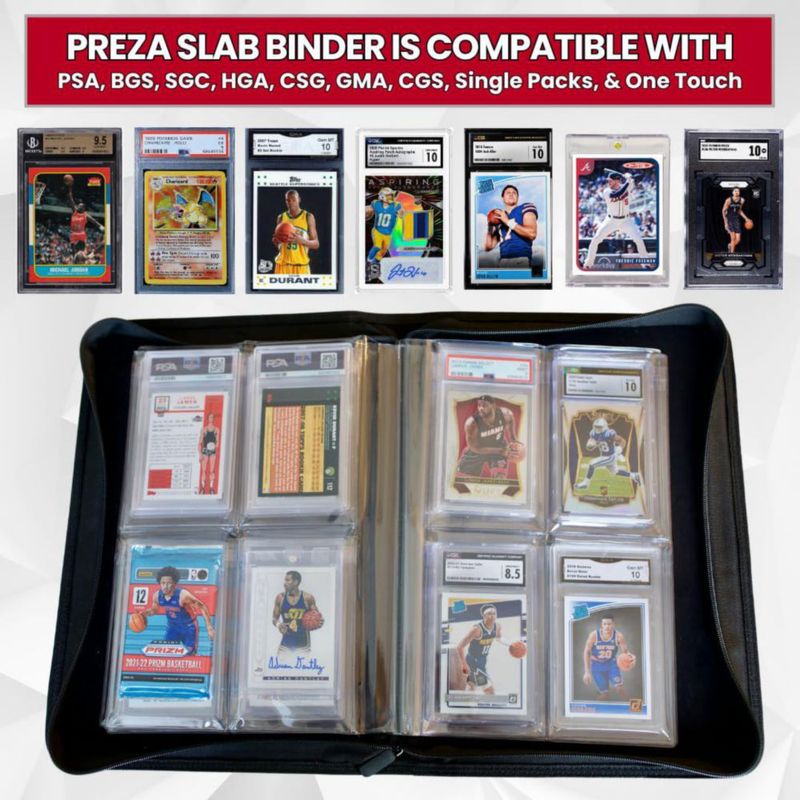 Carpeta para Slabs PREZA 32 tarjetas roja (compatible con PSA BGS SGC)