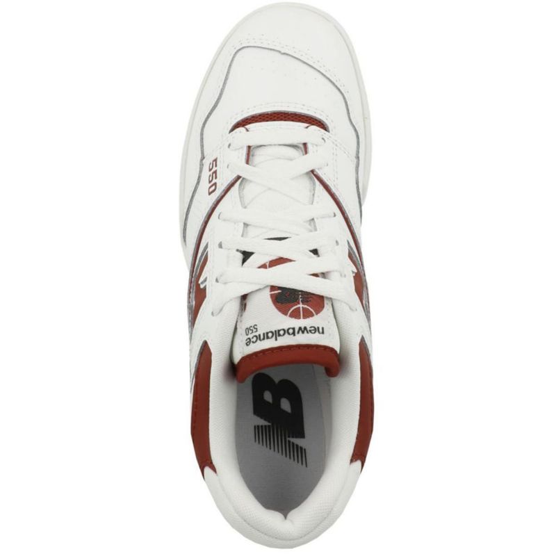 Zapatillas New Balance 550 WMNS blancas y rojo ladrillo talla 6