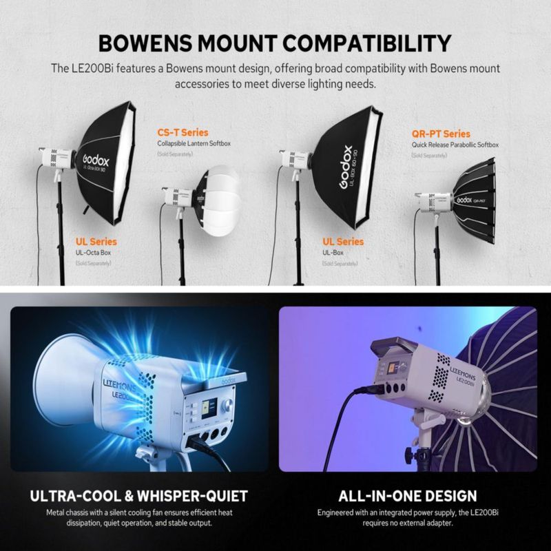 Luz LED de Video GODOX Litemons LE200Bi 220W Bicolor