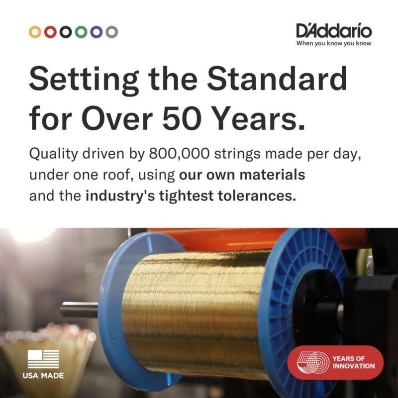 Cuerdas para guitarra acústica D'Addario EJ18 de bronce fosforado calibre pesado (14-59)