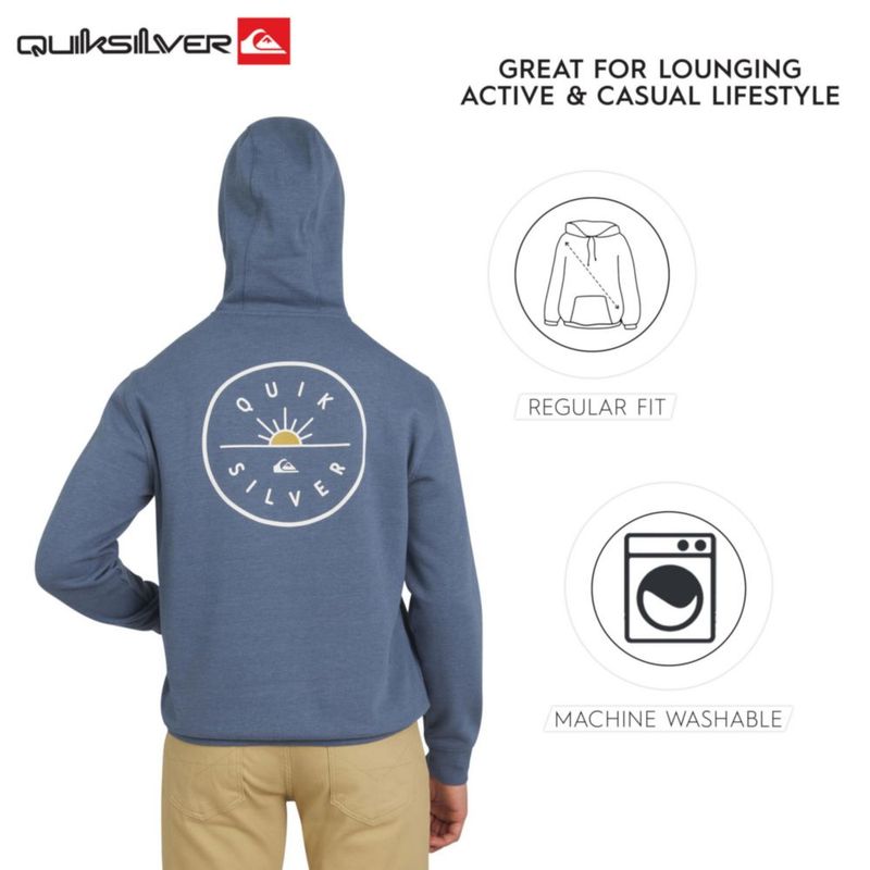 Sudadera con capucha Quiksilver Azul marino jaspeado Talla Grande