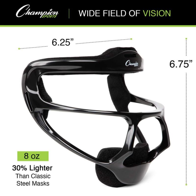Máscara facial de softball Champion Sports de magnesio rojo