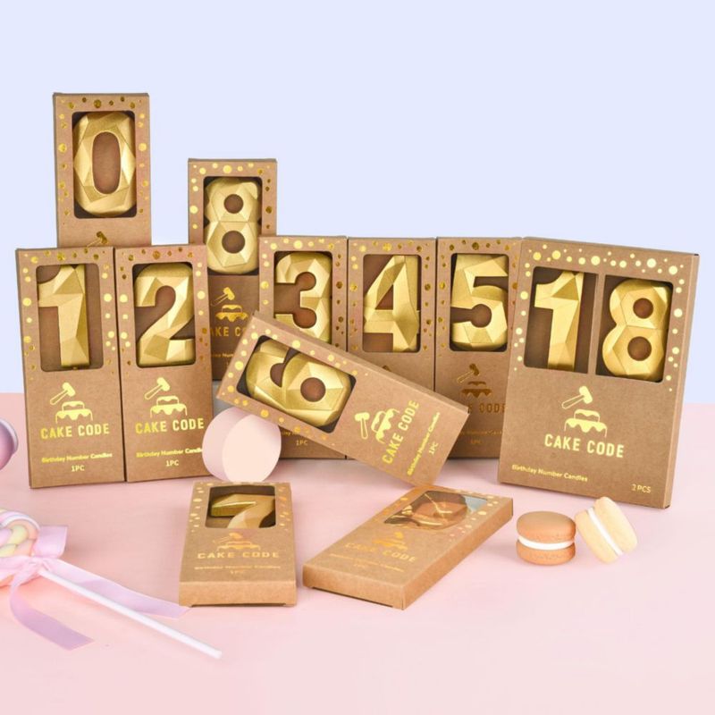 Vela CAKE CODE 7 cm Oro Número 11 – Pack de 2