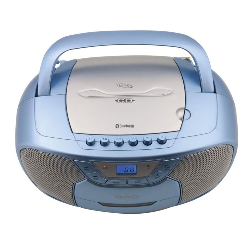 Reproductor/grabador estéreo portátil de CD y casetes Jensen CD-590-BL