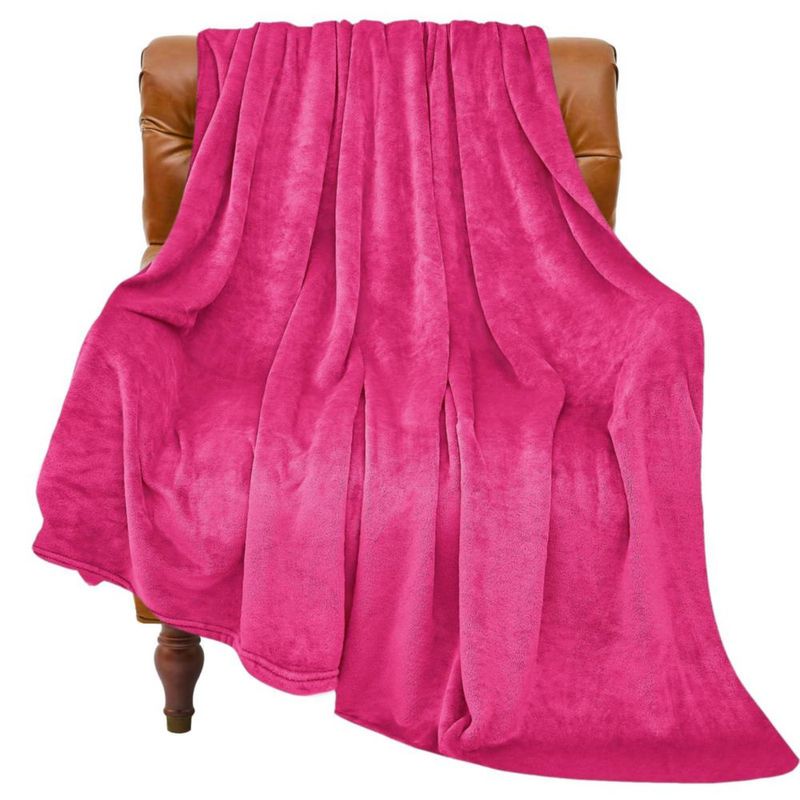 Manta BEDELITE 127 cm x 152 cm Rosa Intenso de Forro Polar