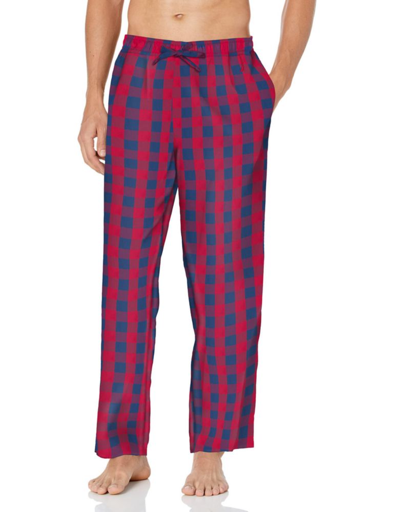 Pantalón de pijama Nautica de algodón elástico rojo - Talla M
