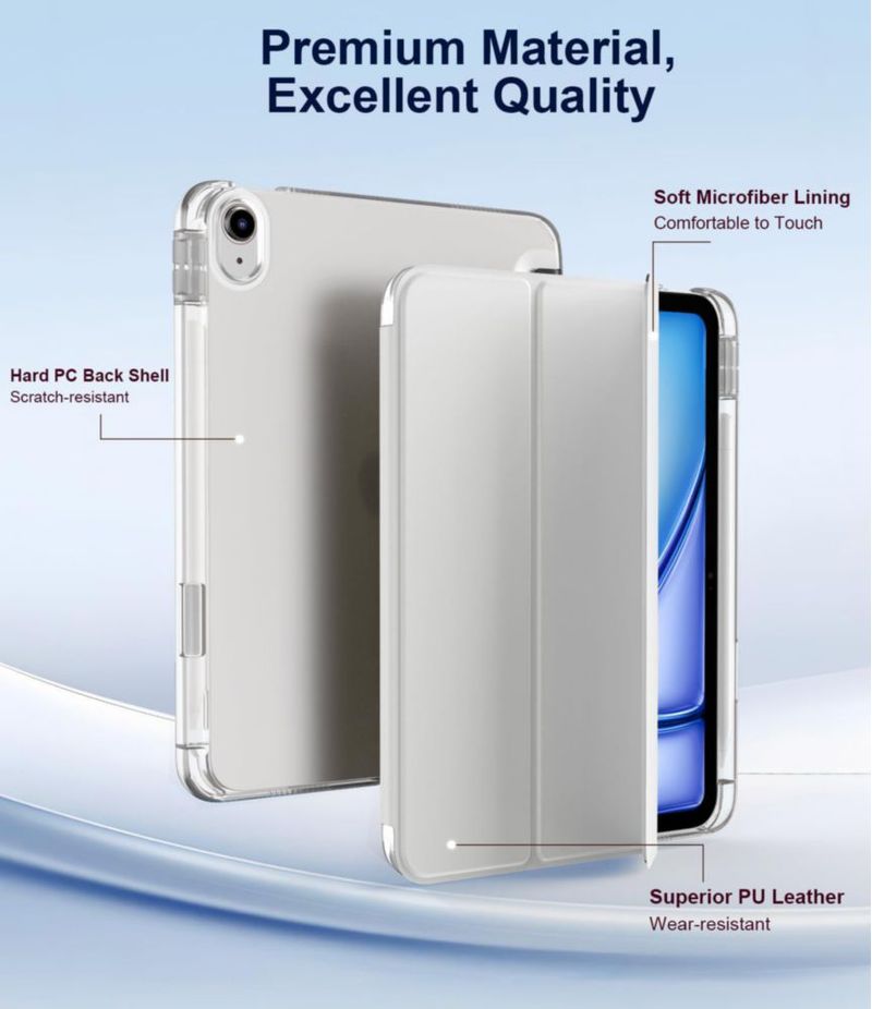 Funda TiMOVO para iPad Air 11" M4/M3/M2/5/4 Gris Albaricoque