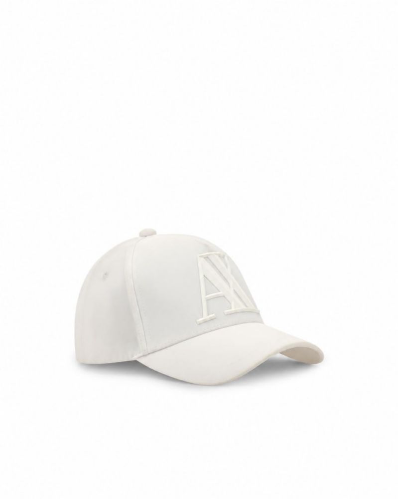 Gorra Armani Exchange talla única blanca con logo de goma