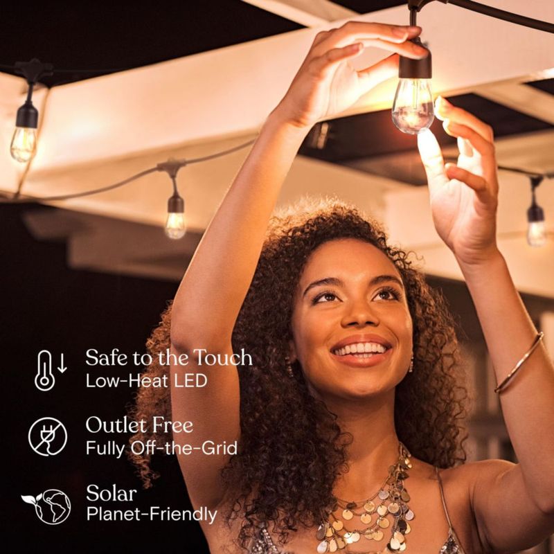 Luces de cadena Brightech 15 cm Solar 48 ft Impermeables