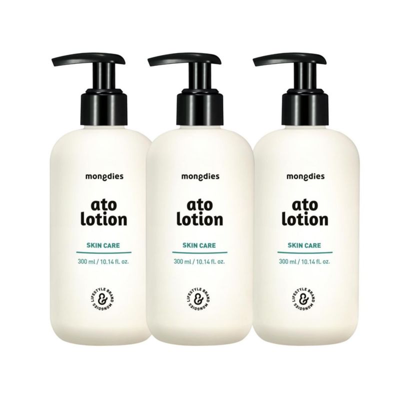 Loción para bebé Mongdies 300 ml pack de 3 vegana con ceramidas