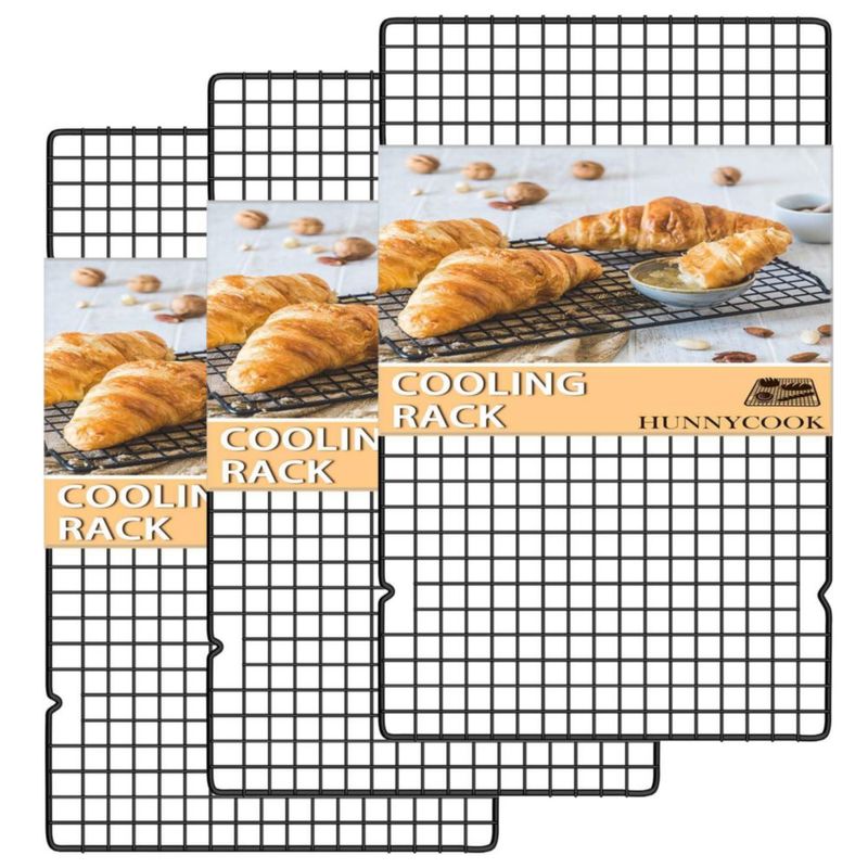Rejilla de enfriamiento Hunnycook 40 × 25 cm juego de 3 acero inoxidable