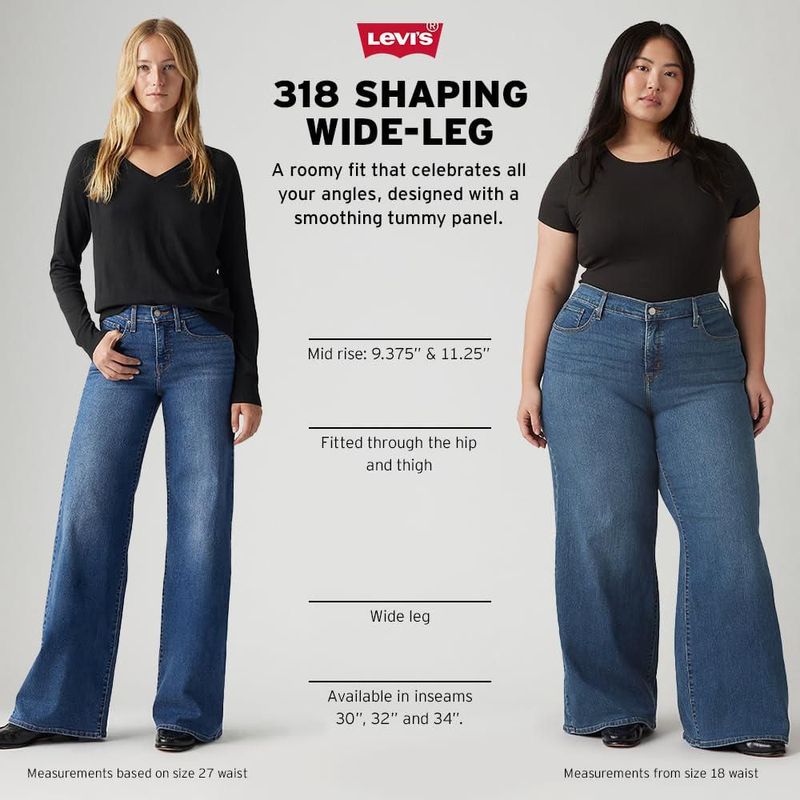 Jeans Levi's 318 Shaping de Pierna Ancha
