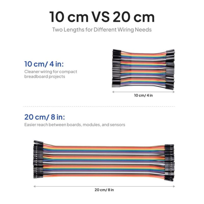 Cables de puente ELEGOO 120 uds 10 cm (Kit Dupont)
