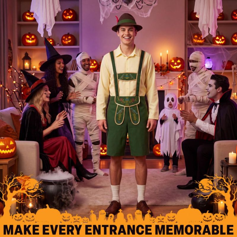 Disfraz Get Trend bávaro de Oktoberfest para hombre – juego de 3 piezas
