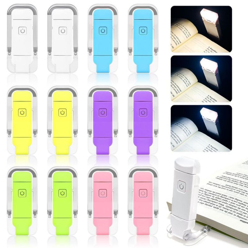 Luz de Lectura Dolusenly Recargable con 3 Temperaturas de Color Multicolor