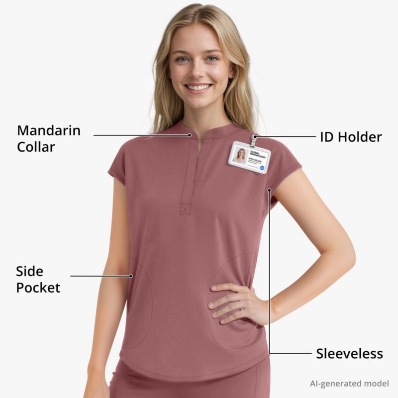 Conjunto de Uniforme Médico Dvoliaw para Mujer – 9 Bolsillos y Cintura Yoga