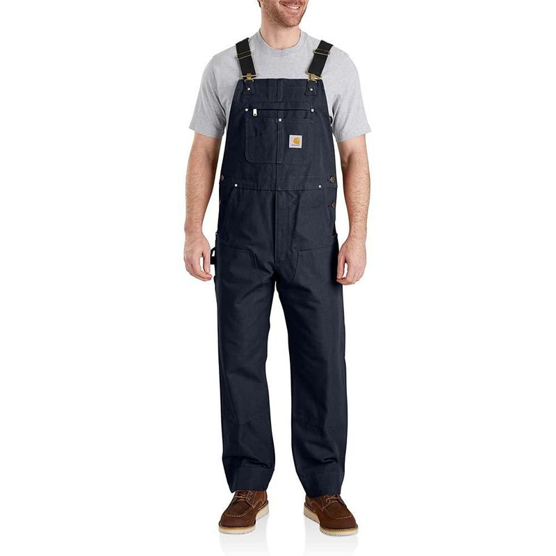 Overol Carhartt W32xL34 Navy de tela de pato tipo babero