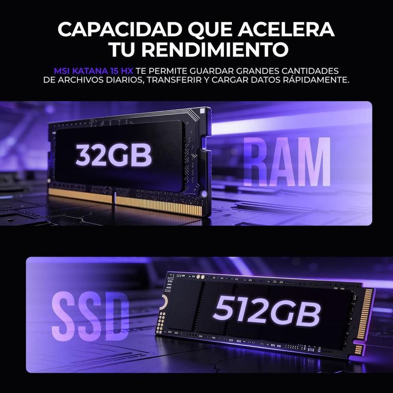 Laptop msi katana rtx 5050 core i7 32gb 512gb 15.6"