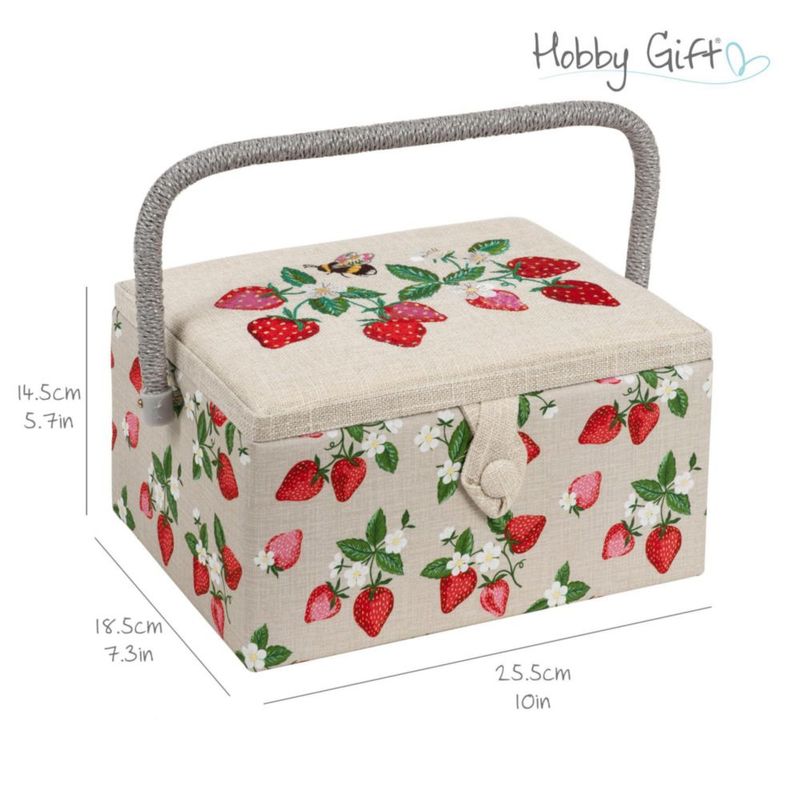 Caja de costura Hobby Gift 25x19x14 cm de algodón
