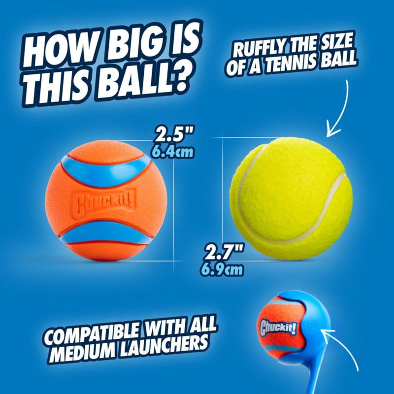 Juguete para perros Chuckit! Ultra Ball para perros de 9 a 27 kg goma duradera